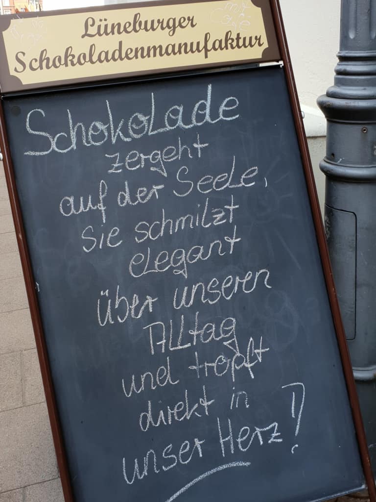 Spruch der Woche der Lüneburger Schokoladenmanufaktur | Foto: FOLLOW ME Hamburg